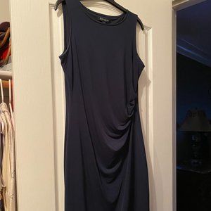 Brooks Brothers Navy side gathered dress